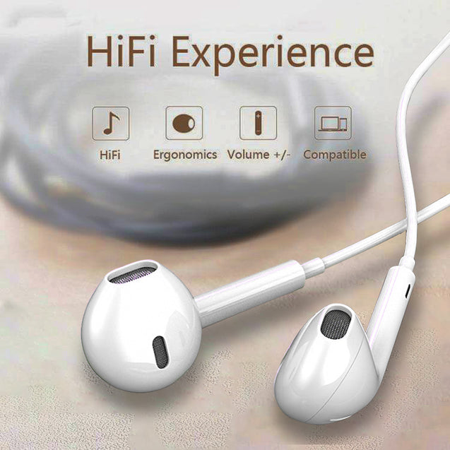 PTron Avento Bluetooth Headphones In-Ear Wireless Headset For All Smartphones (White)