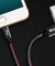PTron Indigo 2A 3 In 1 Sync Charging Cable Jeans Cloth USB Data Cable For Smartphones (Black)