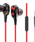PTron Boom Evo 4D Earphone Deep Bass Stereo Wired Headphone With Mic For All Smartphones (Black/Red)