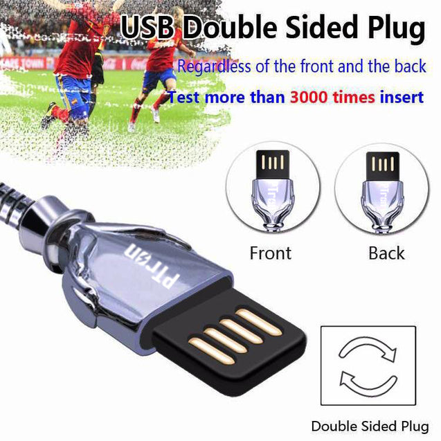 PTron Falcon Pro 2.1A USB To Micro USB Data Cable For Android Smartphones (Black)
