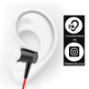 PTron Alpha In-Ear Headset With Noise Cancellation And 3.5mm Jack For All Smartphones (Black/Red)