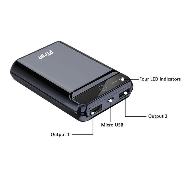 PTron Dynamo 10000mAh Power Bank For All Smartphones (Black)