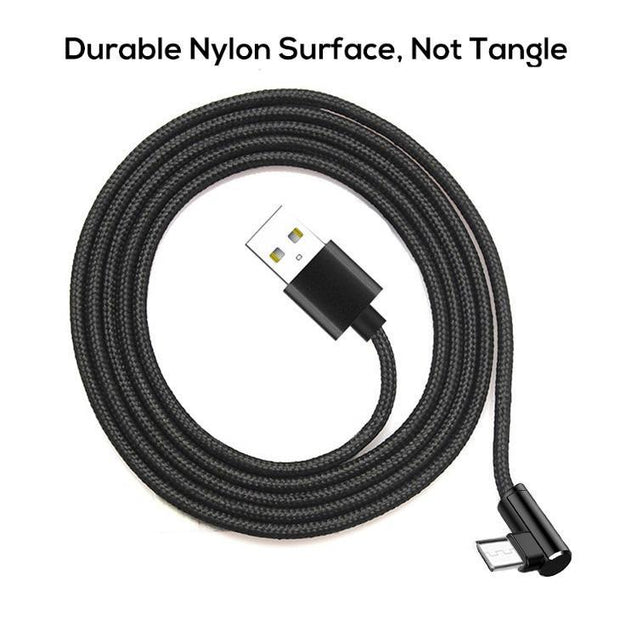 PTron Solero Lite 2A Data Cable L Shape Charging Cable For Android Smartphones (Black)