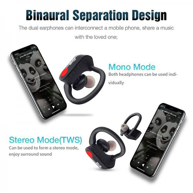 PTron Twins Pro True wireless In-Ear Bluetooth TWS Headset With Mic For All Smartphones (Black)
