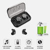 PTron Spunk Bluetooth Headphones Tws Mini Earbuds With Powercase For All Smartphones (Black)