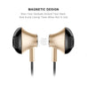 PTron InTunes Pro Magnetic Bluetooth Earphones With Mic For All Smartphones (Gold/Black)