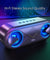 PTron Fusion Bluetooth 5.0 Surround Sound 10W Portable Wireless Speaker with LED Light (Black/Gold)