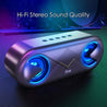 PTron Fusion Bluetooth 5.0 Surround Sound 10W Portable Wireless Speaker with LED Light (Black/Gold)