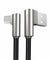 PTron Solero Pro 2.1A Fast Charging 90 Degree Nylon Braided 1.5 m Type C USB Cable - Black/Silver