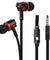 pTron HBE5 Raptor Stereo Sound Bass Wired Headphones with Mic (Black & Red)