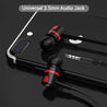 pTron HBE5 Raptor Stereo Sound Bass Wired Headphones with Mic (Black & Red)