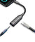 PTron Cosmo 2 in 1 Type C to 3.5mm Jack Audio Adapter Support Music Charging & Phone Call (Black)