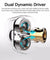 pTron Boom Duo Dual Driver In-Ear Stereo Sound Wired Headset with Mic - (Black & Gold)