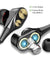pTron Boom Duo Dual Driver In-Ear Stereo Sound Wired Headset with Mic - (Black & Gold)