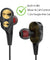 pTron Boom Duo Dual Driver In-Ear Stereo Sound Wired Headset with Mic - (Black & Gold)
