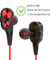 pTron Boom Duo Dual Driver In-Ear Stereo Sound Wired Headset with Mic - (Black & Red)
