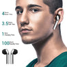 pTron Bassbuds Classic Hi-Fi True Wireless Stereo Earbuds, 12Hrs Playback with Case & Mic - (Black)