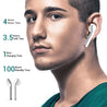 pTron Bassbuds Classic True Wireless Stereo Earbuds, 12Hrs Playback with Case & Mic - (White)