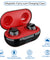 pTron Bassbuds Evo True Wireless Stereo Earphones, 12Hrs Playback with Case & Mic - Black/Red