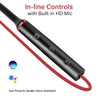 pTron InTunes Beats In-Ear Magnetic Stereo Wireless Neckband with Mic - (Black/Red)
