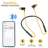 pTron InTunes Beats In-Ear Magnetic Stereo Wireless Neckband with Mic - (Black/Yellow)
