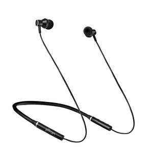 pTron InTunes Beats In-Ear Magnetic Stereo Wireless Neckband with Mic - (Black)