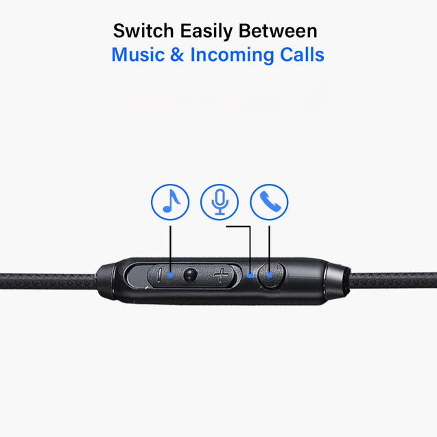 pTron Boom One In-Ear Stereo Sound Wired Earphones with Mic & Volume Control - (Black)