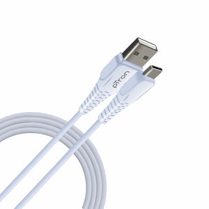 pTron Solero T241 2.4A Type-C Data & Charging USB Cable, Made in India, 480Mbps Data Sync, Durable 1 m Cable for Type-C USB Devices - (White)