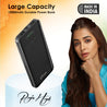 pTron Dynamo Evo 10000mAh Li-Polymer Power Bank, Made in India, 10W 2.1A Fast Charging Power Bank for Smartphones & Dual USB Ports, Type C & Micro USB Input, Safe & Reliable (Black)