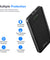 pTron Dynamo Evo 10000mAh Li-Polymer Power Bank, Made in India, 10W 2.1A Fast Charging Power Bank for Smartphones & Dual USB Ports, Type C & Micro USB Input, Safe & Reliable (Black)
