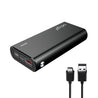 pTron Dynamo Elite 20000mAh Power Bank, 18W Fast Charge Type-C, Sturdy Design, Type-C & Micro USB Input Ports, Safe & Reliable, Li-Polymer Power Bank for Smartphones & Other Smart Device (Black)