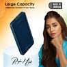 pTron Dynamo Evo 10000mAh Li-Polymer Power Bank, Made in India, 10W 2.1A Fast Charging Power Bank for Smartphones & Dual USB Ports, Type C & Micro USB Input, Safe & Reliable (Blue)