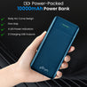 pTron Dynamo Evo 10000mAh Li-Polymer Power Bank, Made in India, 10W 2.1A Fast Charging Power Bank for Smartphones & Dual USB Ports, Type C & Micro USB Input, Safe & Reliable (Blue)