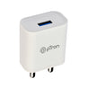 pTron Volta 12W Fast Charging USB Charger with 1m 2.4A Micro USB Cable, Made in India, BIS Certified Single Port USB Wall Adapter (White)