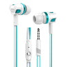 pTron HBE Melo Stereo Sound 3.5mm Audio Jack Wired Earphones with Mic - (Blue/White)