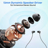 pTron InTunes Classic Bluetooth 5.2 Wireless in-Ear Headphones with Mic, 24Hrs Playback, 13mm Drivers, Punchy Bass, Fast Charging Neckband, Voice Assist, IPX4 & in-line Controls (Black)