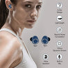 pTron Bassbuds True Wireless Bluetooth Headphones (TWS) with Mic - (Blue)