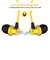 pTron Avento Classic Bluetooth 5.0 Wireless Earphones with Deep Bass & Voice Assistance (Black/Yellow)