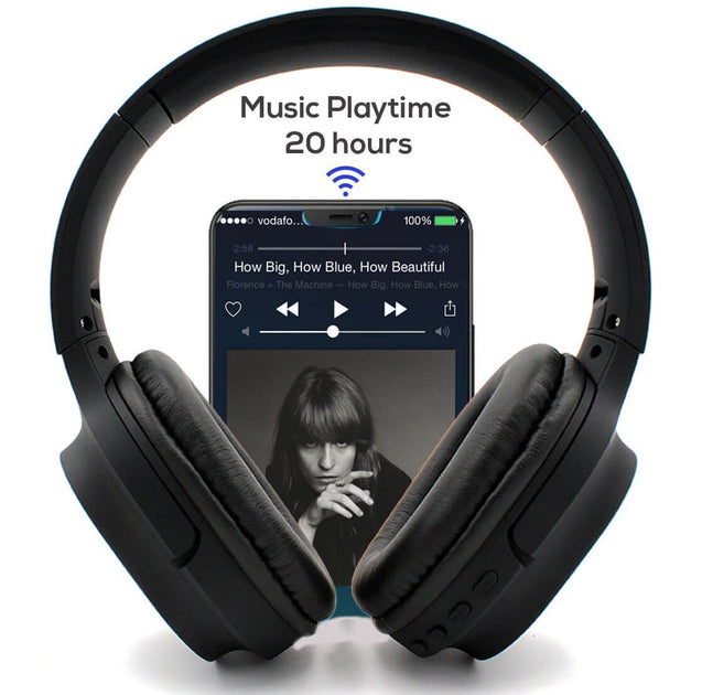 PTron Studio Pro Soundster Bluetooth Headset Stereo Wireless Headphones with Mic for All Smartphones (Black)