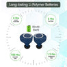pTron Bassbuds True Wireless Bluetooth Headphones (TWS) with Mic - (Blue)