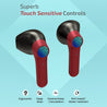 pTron Basspods 281 In-Ear True Wireless Stereo Bluetooth Earbuds (Black & Red)