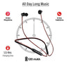 pTron Tangent Lite Magnetic In-Ear Wireless Bluetooth Headphones with Mic - (Black & Red)