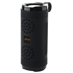 pTron Quinto Evo 8W Wireless Bluetooth 5.0 Speaker with 12Hrs Playtime, Outdoor Speaker with 3.5mm Aux/Micro SD Card/USB Drive Slots, Built-in Mic, Fully Integrated Music & Call Controls (Black)