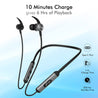 PTron Tangent Plus V2 Wireless Bluetooth In-Ear Headphone With Mic (Black/Grey)