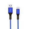 pTron Solero 3.1A USB Type-C to USB-A 2.0 USB Fast Charging Cable, 480Mbps Data Sync, Strong & Durable 1 m Long USB Cable for Type-C Devices - (Blue)