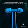 pTron Tangent Evo with 14Hrs Playback, Bluetooth 5.0 Wireless Headphones with Deep Bass, IPX4 Water Resistance, Ergonomic & Snug-fit, Voice Assistance, Magnetic Earbuds & Built-in HD Mic (Blue)