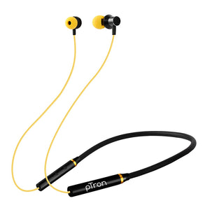 pTron Tangentbeat Magnetic In-Ear Wireless Bluetooth Headphones with Mic - (Black & Yellow)