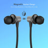 pTron Bassfest Plus Magnetic in-Ear Bluetooth 5.0 Wireless Headphones, Stereo Sound with Bass, IPX4 Water & Sweat Resistant, Voice Assistance, Ergonomic & Lightweight, Built-in Mic - (Black & Grey)