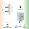 pTron Volta Elite QC3.0 18W USB Smart Charger, Made in India, BIS Certified, Auto-detect Technology, Fast Charging Power Adaptor Without Cable for All iOS & Android Devices (White & Grey)