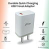 pTron Volta Elite QC3.0 18W USB Smart Charger, Made in India, BIS Certified, Auto-detect Technology, Fast Charging Power Adaptor Without Cable for All iOS & Android Devices (White & Grey)